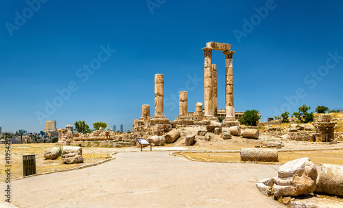 Fotografiet Temple of Hercules at the Amman Citadel, Jabal al-Qal'a