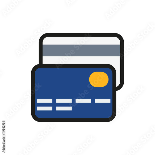 credit card icon on white background