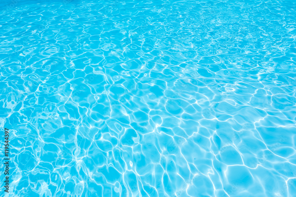 Beautiful blue water surface in swimming pool