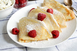 crepes and respberry