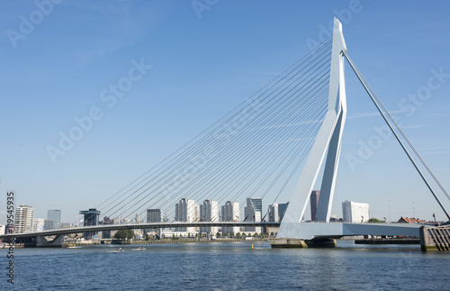 Erasmusbridge in the port of Rotterdam city in Holland © Chris Willemsen 