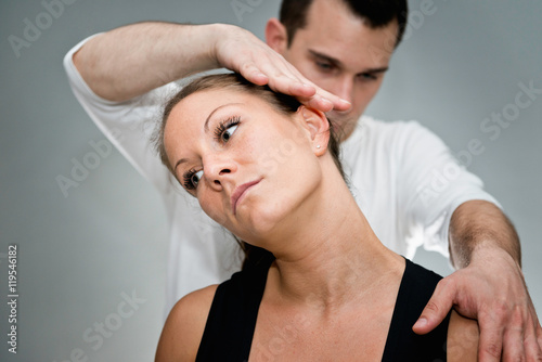 Chiropractic neck adjustment photo