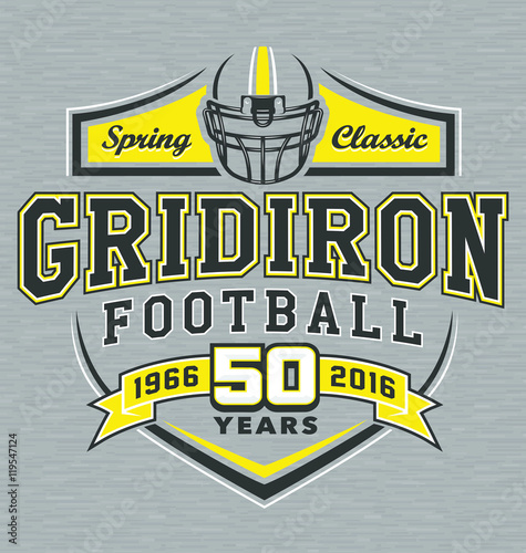 Gridiron football t-shirt graphic design