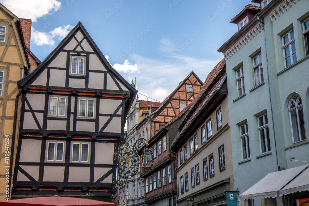 Obraz premium Historische Altstadt - Fachwerkhäuser