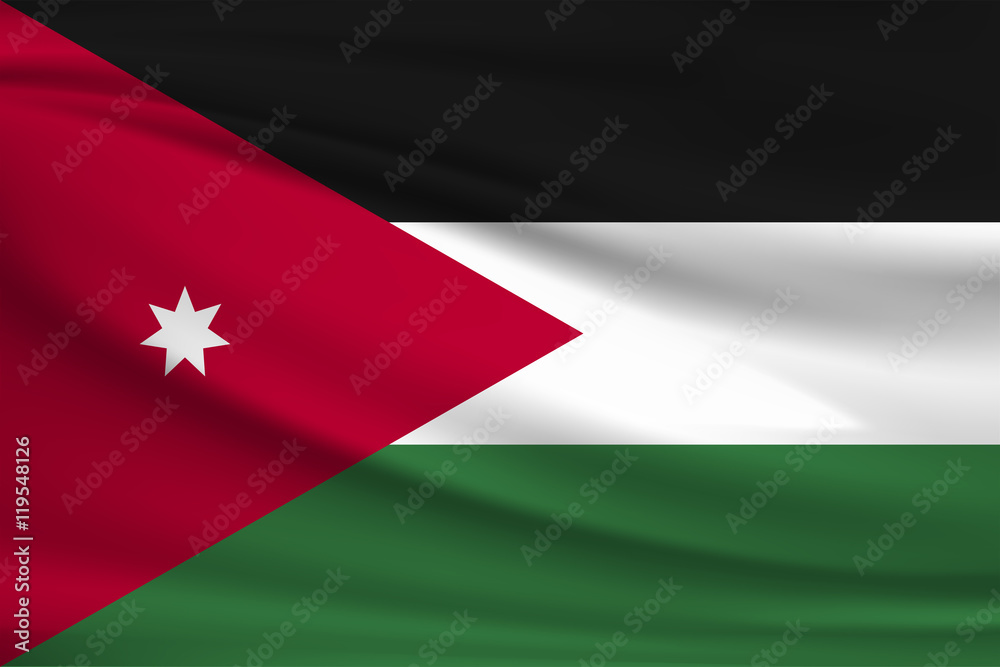 The national flag of Jordan The national flag of Jordan