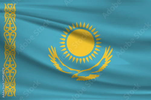 The national flag of Kazakhstan