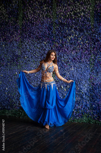 Belly Dancer in a blue dress