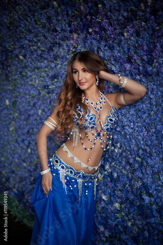 Belly Dancer in a blue dress