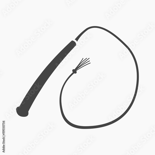 Whip icon cartoon. Singe western icon from the wild west set.