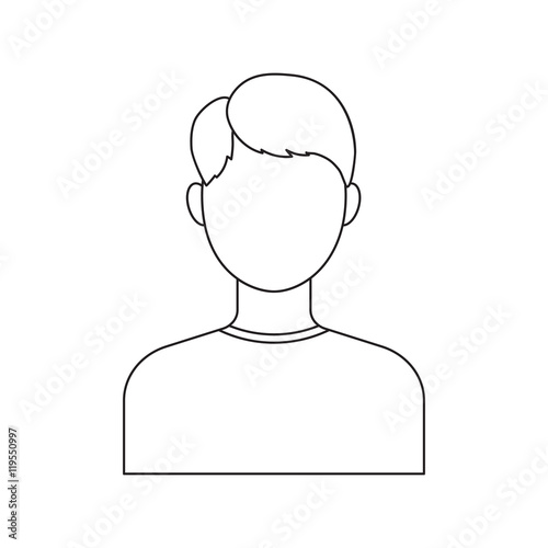 Boy icon line. Single avatar,peopleicon from the big avatar line. photo