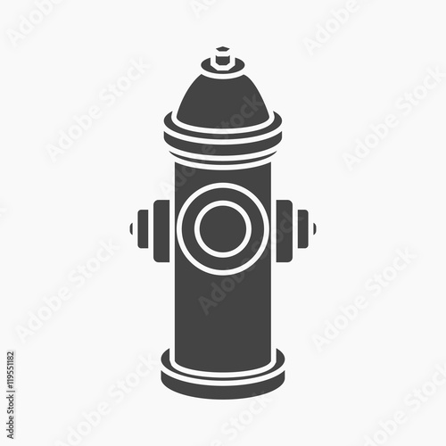 Hydrant vector icon in black style for web
