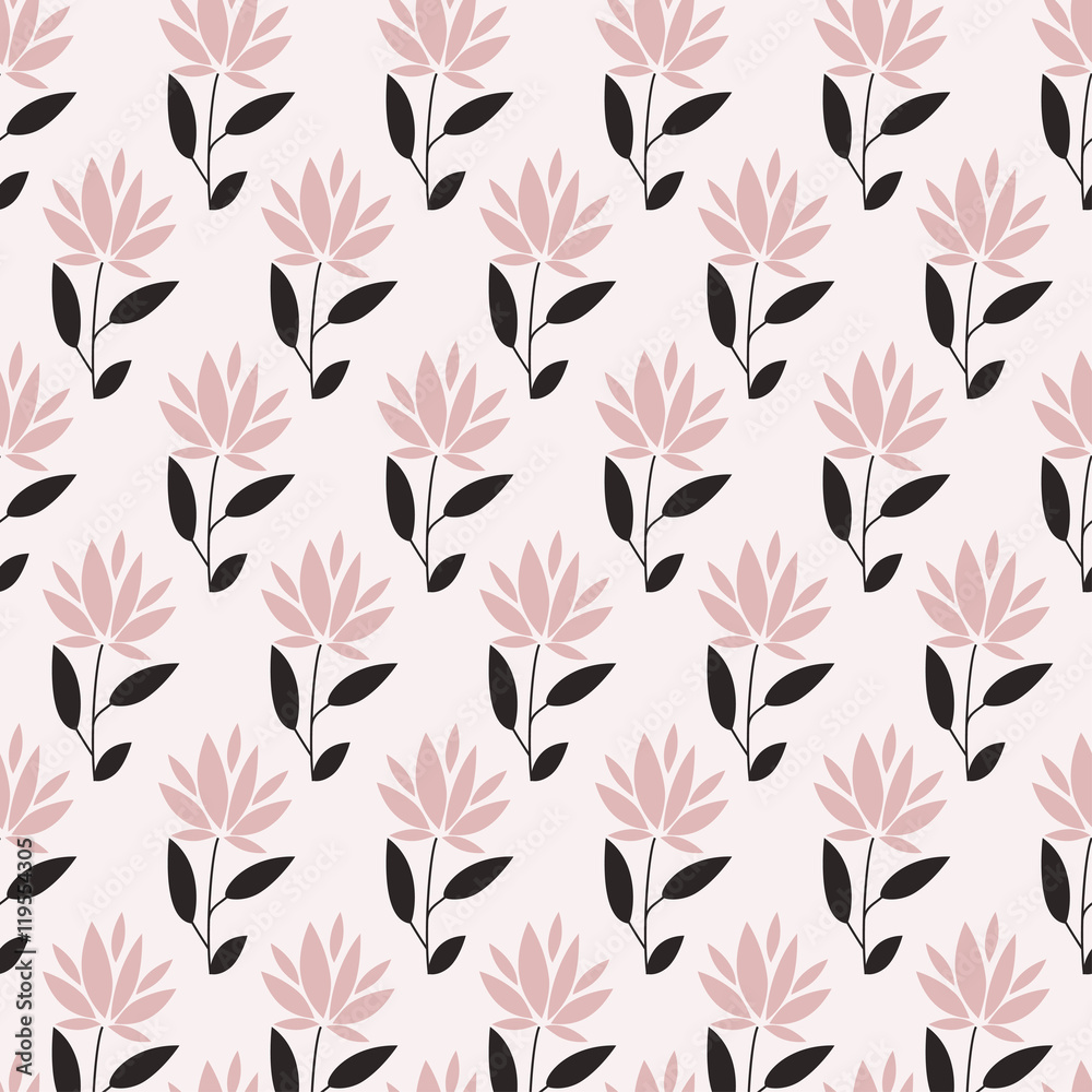 Minimal trendy flower pattern Minimal trendy flower pattern