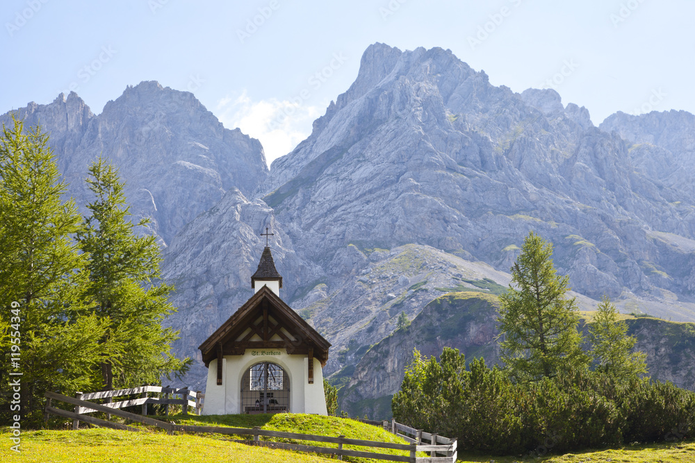 Little chapel of St. Barbara near Biberwier in Tirol, Austria