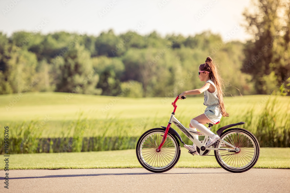 Girl riding bike