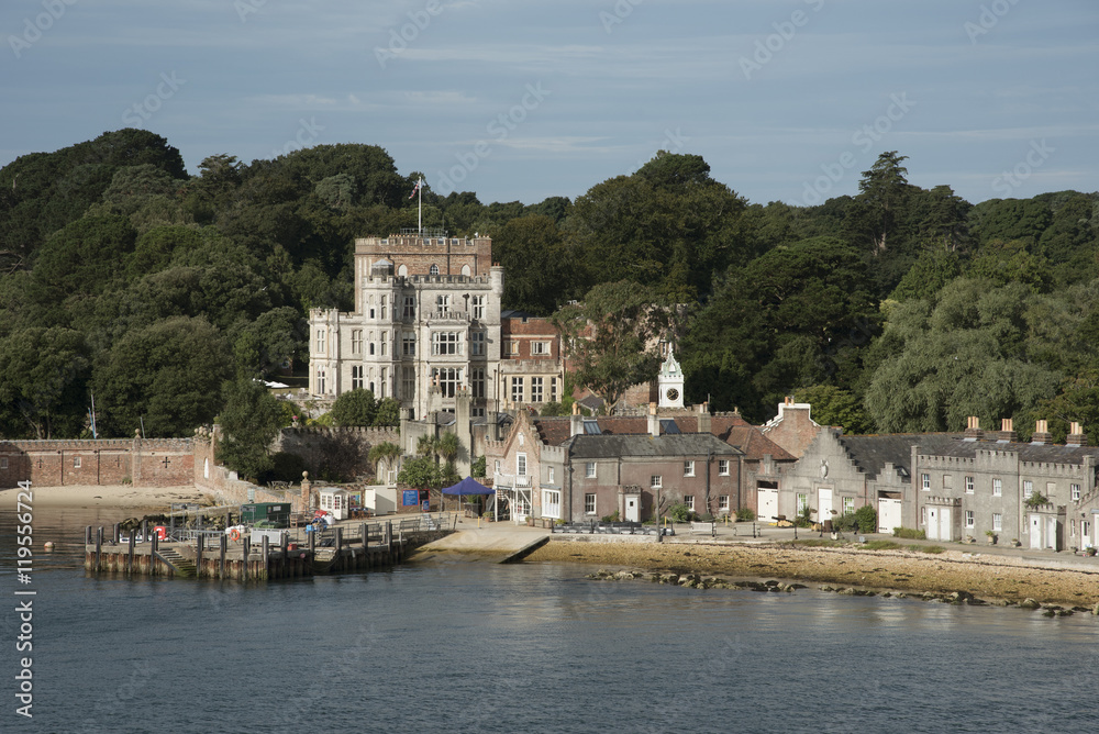 Brownsea Castle also known as Branksea Castle on Brownsea Island in Poole Harbour Dorset England UK Brownsea Castle also known as Branksea Castle on Brownsea Island in Poole Harbour Dorset England UK