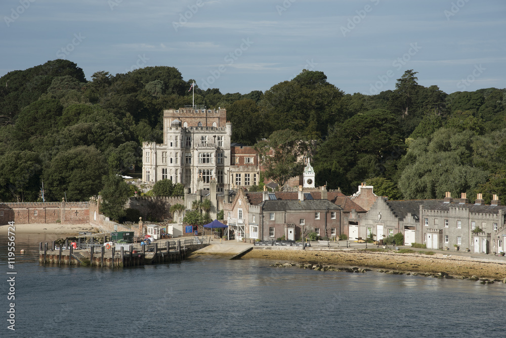 Brownsea Castle also known as Branksea Castle on Brownsea Island in Poole Harbour Dorset England UK