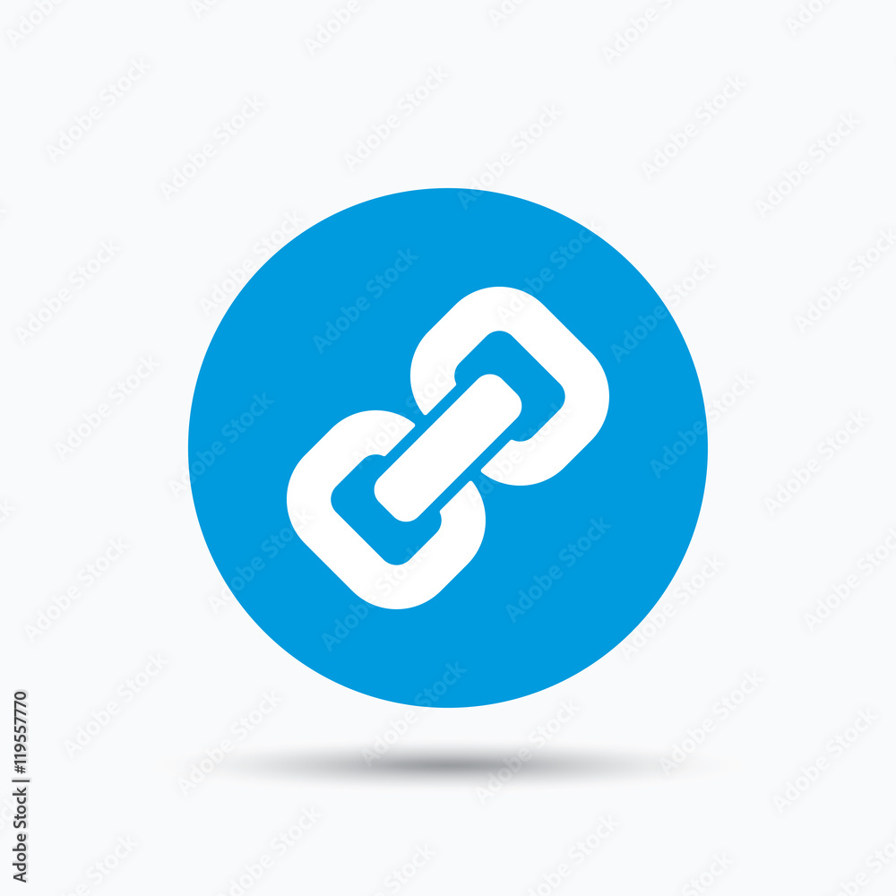 Chain icon. Internet web hyperlink sign. Chain icon. Internet web hyperlink sign.