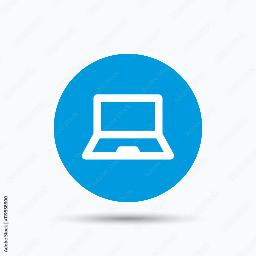 Computer icon. Notebook or laptop pc sign. Computer icon. Notebook or laptop pc sign.