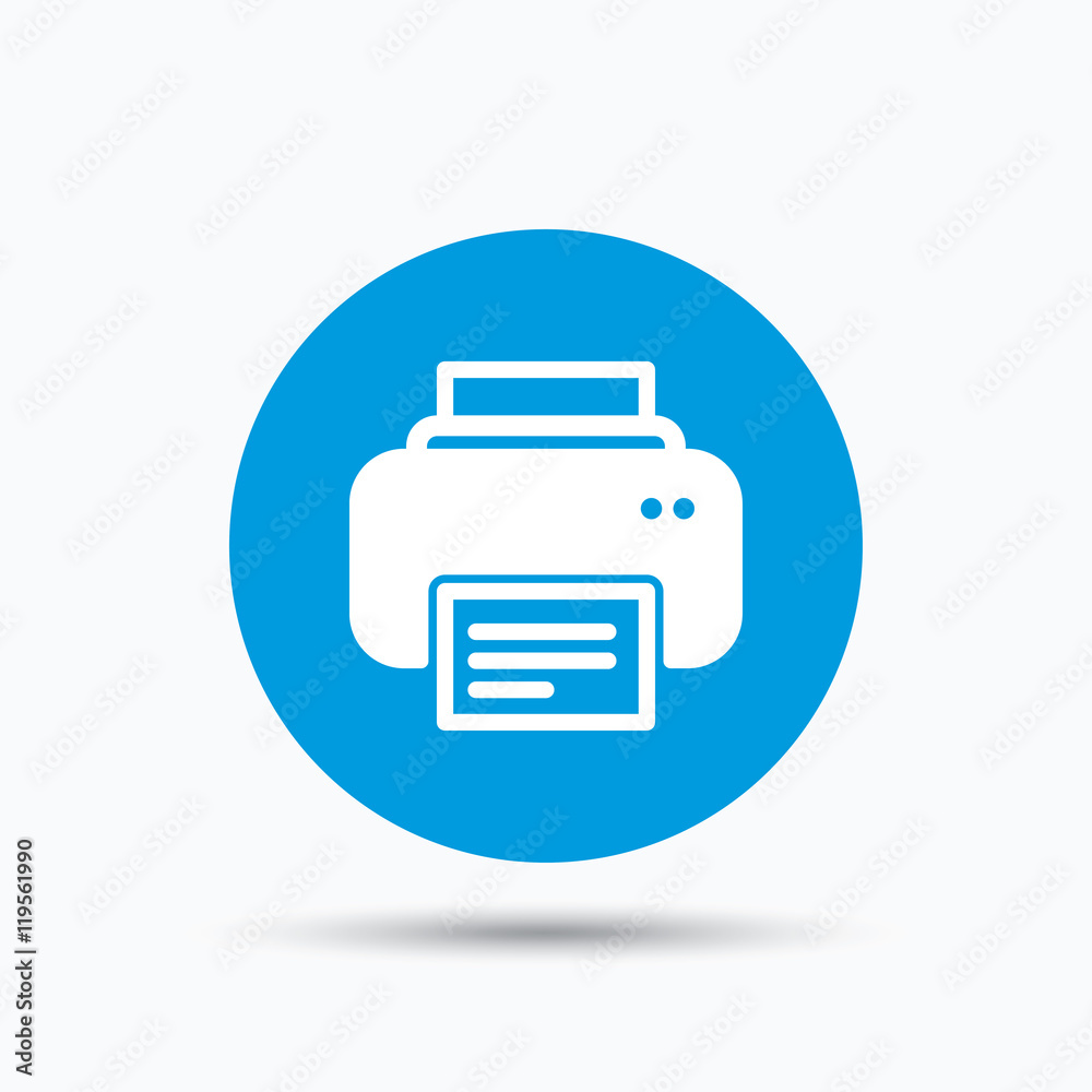 Printer icon. Print documents technology sign. Printer icon. Print documents technology sign.