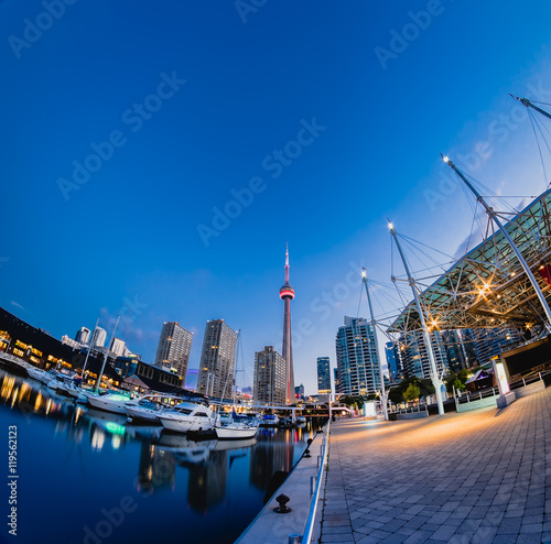 Canvas Print Sunrise at Harbour Front Toronto, Ontario, Canada