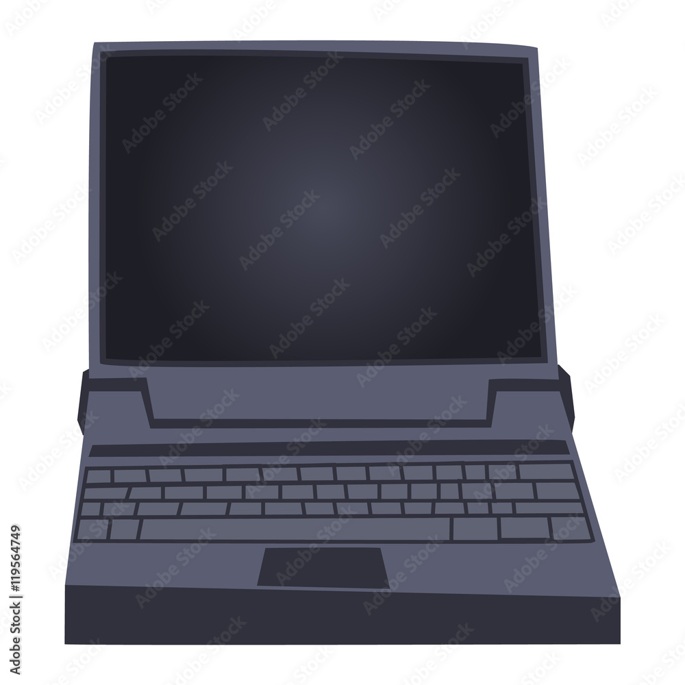 Modern laptop computer isolated on white background vector. Laptop keyboard isolated on white background technology communication vector. Flat laptop front view. Technology front view vector Modern laptop computer isolated on white background vector. Laptop keyboard isolated on white background technology communication vector. Flat laptop front view. Technology front view vector