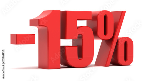 15 percent discount 3d text