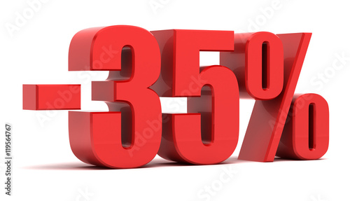 35 percent discount 3d text