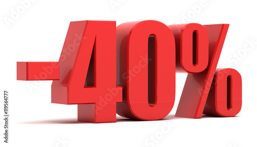 40 percent discount 3d text photo