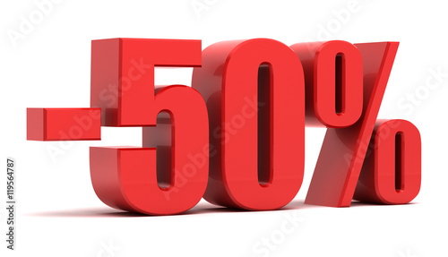 фотографія 50 percent discount 3d text