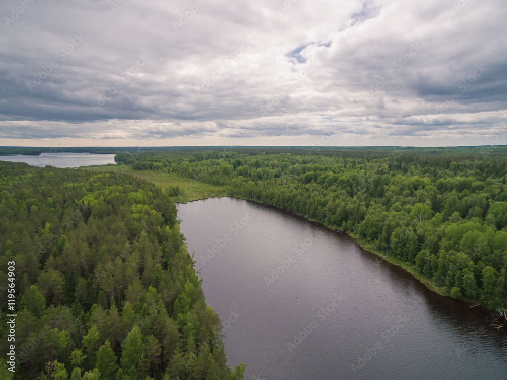Fototapeta premium Svir river, Karelia, north of Russia