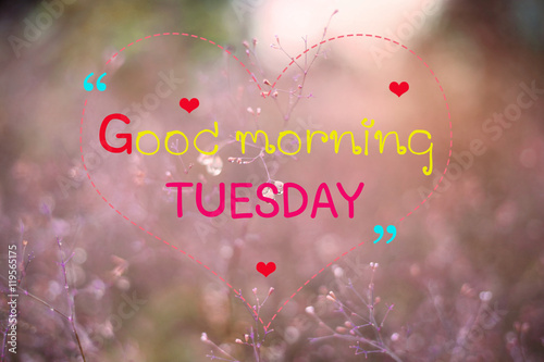 Good morning word on natural background
