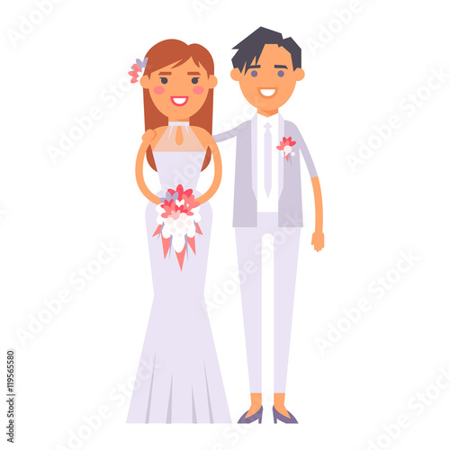 Wedding lesbian couples vector characters