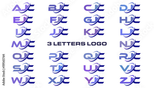 3 letters modern generic swoosh logo AJC, BJC, CJC, DJC, EJC, FJC, GJC, HJC, IJC, JJC, KJC, LJC, MJC, NJC, OJC, PJC, QJC, RJC, SJC, TJC, UJC, VJC, WJC, XJC, YJC, ZJC