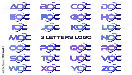 3 letters modern generic swoosh logo AOC, BOC, COC, DOC, EOC, FOC, GOC, HOC, IOC, JOC, KOC, LOC, MOC, NOC, OOC, POC, QOC, ROC, SOC, TOC, UOC, VOC, WOC, XOC, YOC, ZOC