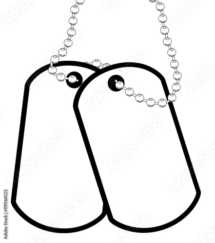 Isolated Dog Tags