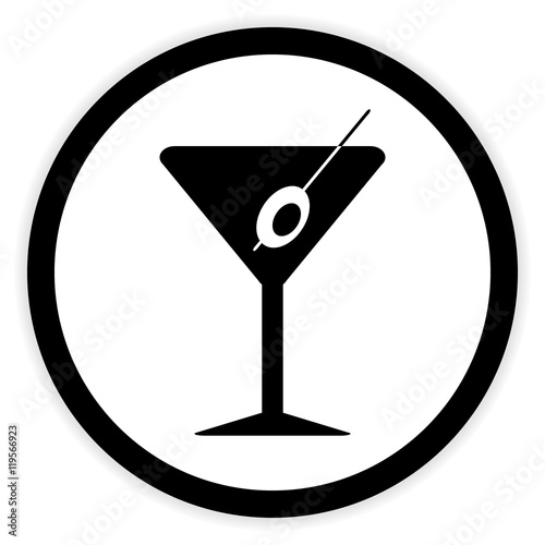 Martini glass button.