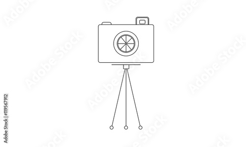 Icon camera on the tripod