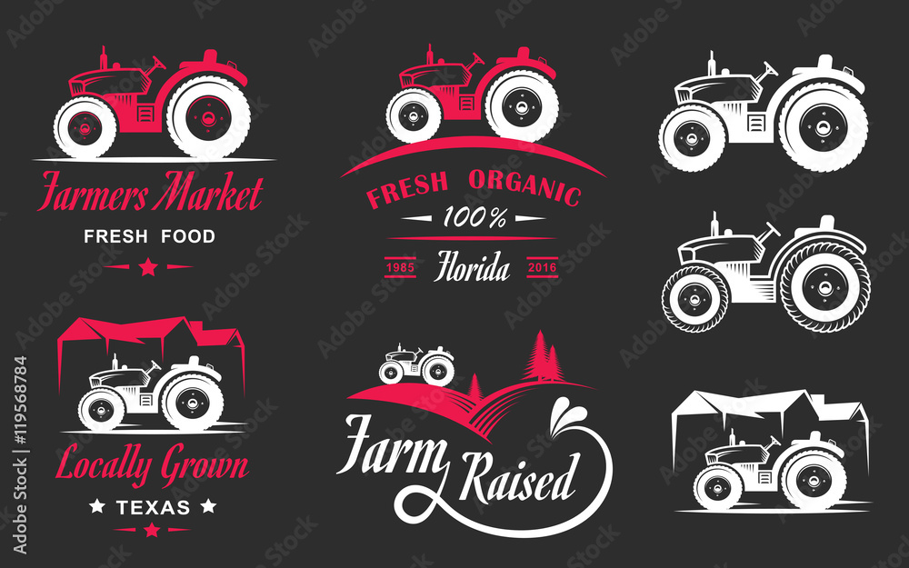 Obraz premium Farm Fresh Logos
