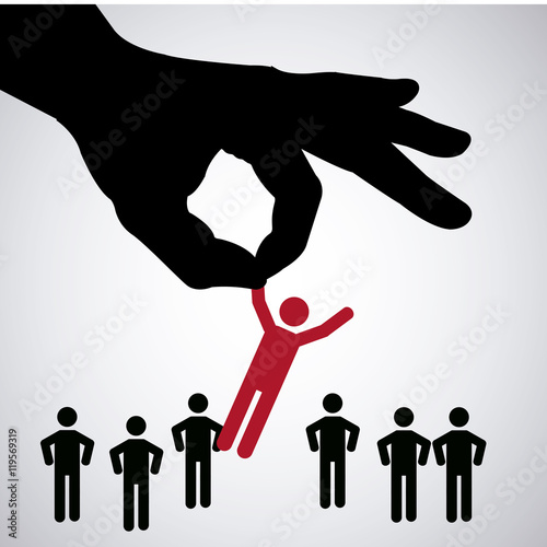 big Hand choosing people