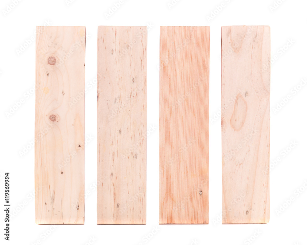 Bright wooden plank isolated on white Bright wooden plank isolated on white