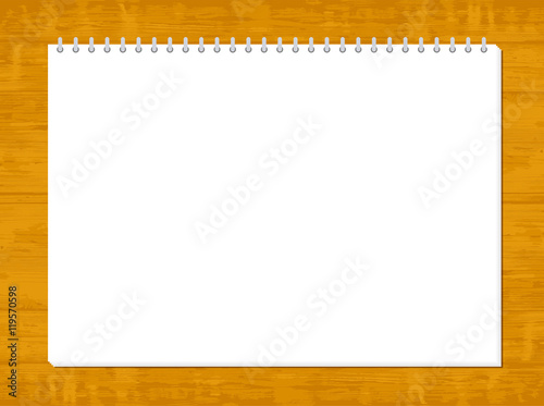 sketchbook wooden background