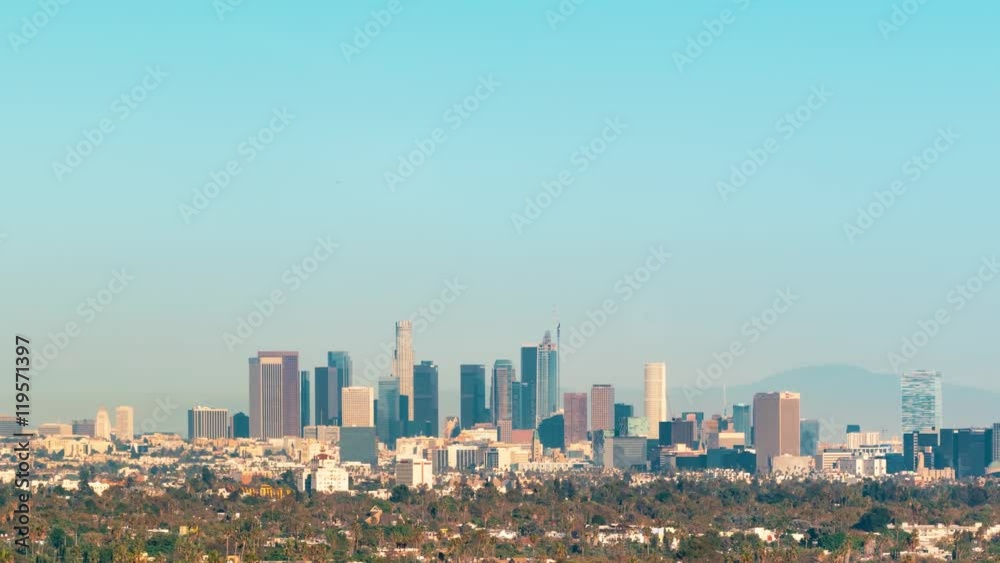 The Downtown Los Angeles skyline as seen from West Hollywood The Downtown Los Angeles skyline as seen from West Hollywood
