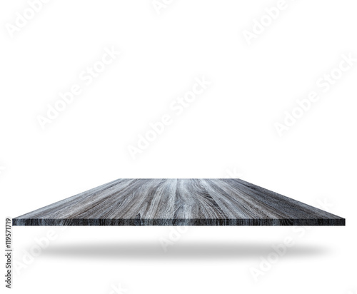 Empty top of wooden flooring isolated on white background. Saved