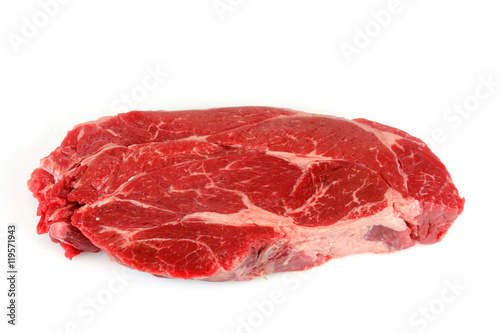 fresh beef isolated on white background