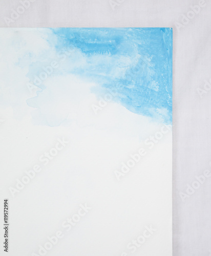 Blue water color painting