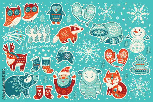 Collection of Christmas stickers