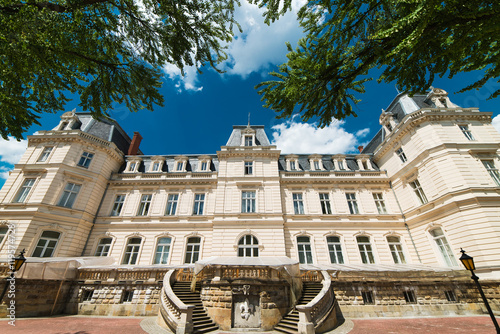 Pototskyi Palace in Lviv. Detail of the facade . photo