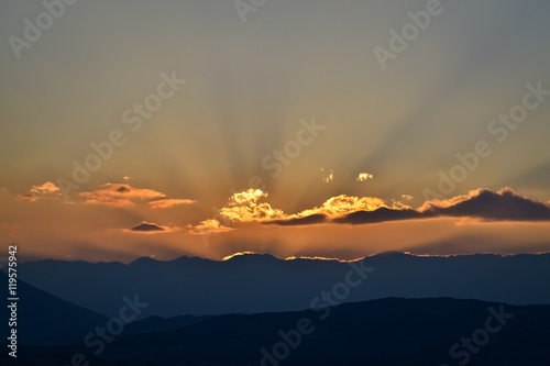 Sunset and clouds