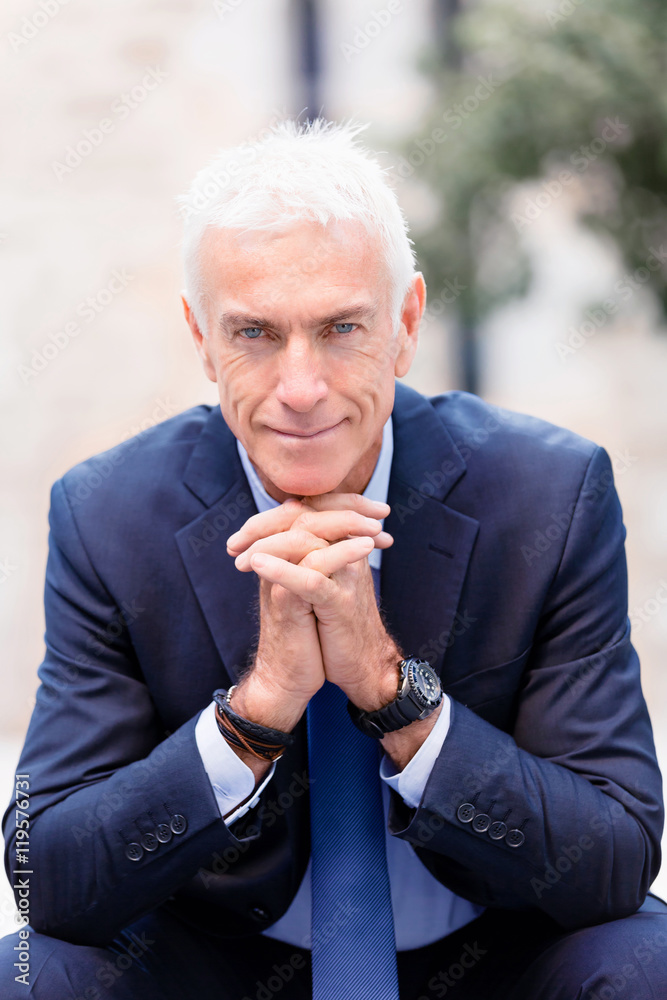 Portrait of confident businessman outdoors Portrait of confident businessman outdoors