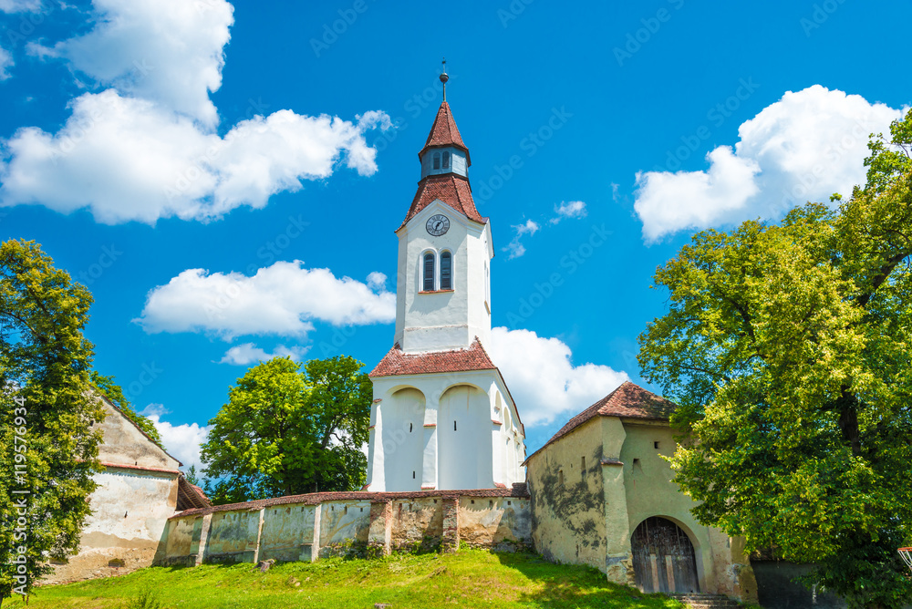 Fortified Evangelical Church in Bunesti, Rupea , Brasov , Transylvania, Romania
